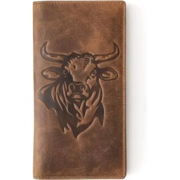 𝅺LEATHER Western Wallet for Men - Picture 1 of 7